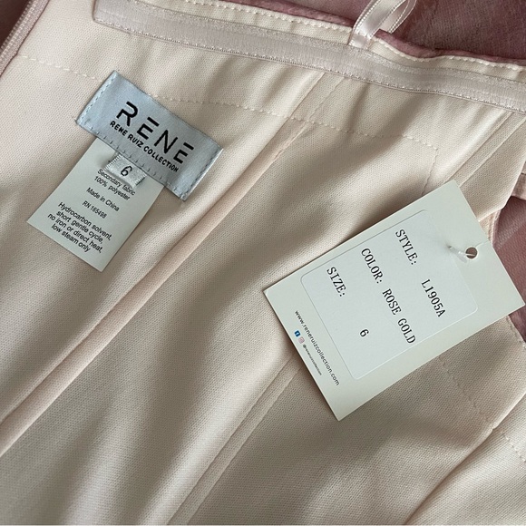 RENE RUIZ COLLECTION Off-the-Shoulder Floral Organza Gown - Picture 3 of 4